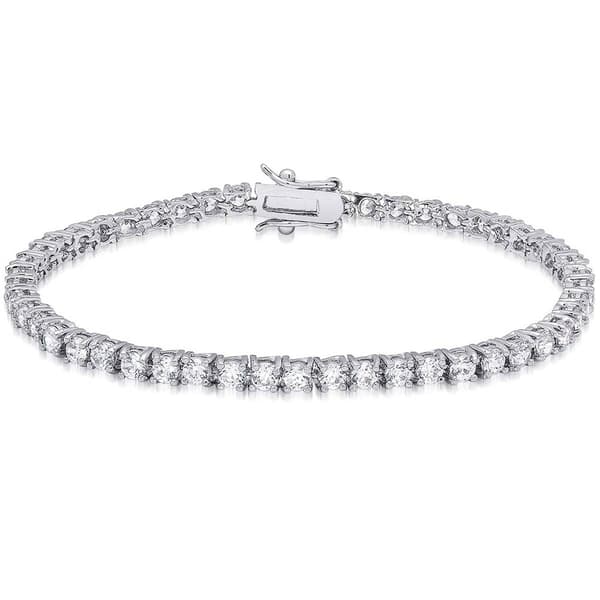 Gianni Argento Lab Grown White Sapphire Round Tennis Bracelet - image 