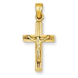 Unisex Gold Classics(tm) 14kt. Gold Hollow Crucifix Pendant
