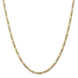 Unisex Gold Classics(tm) 3.0mm. 14k Gold Flat Figaro Chain Necklace