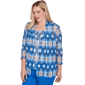 Plus Size Alfred Dunner Barcelona Geometric Two In One Blouse - image 3