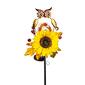 Evergreen Solar Fall Flowers and Owl Garden Stake - image 4
