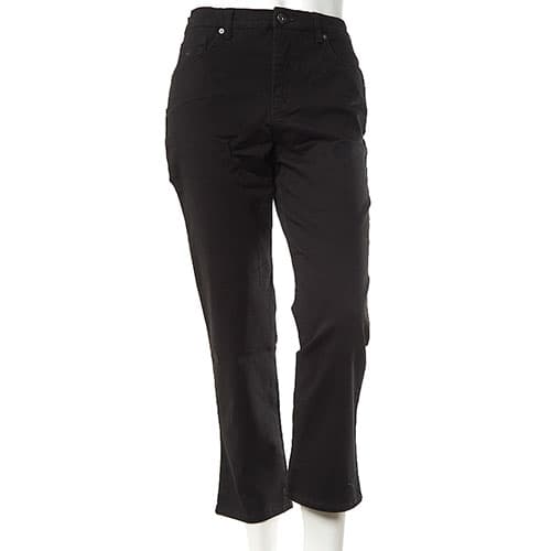 Petite Gloria Vanderbilt Amanda Black Jeans-Short - image 