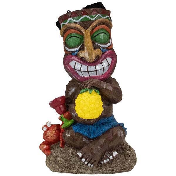 Northlight Seasonal Solar Polynesian Smiling Tiki Statue - image 