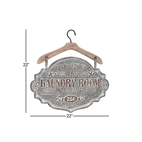 9th &amp; Pike® Farmhouse Style Metal Laundry Room Sign