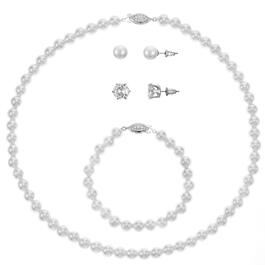 Design Collection Pearl Necklace/Bracelet & Earring Set