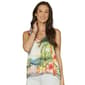 Womens Democracy Sleeveless V-Neck Hi Lo Placement Print Mix Med - image 1