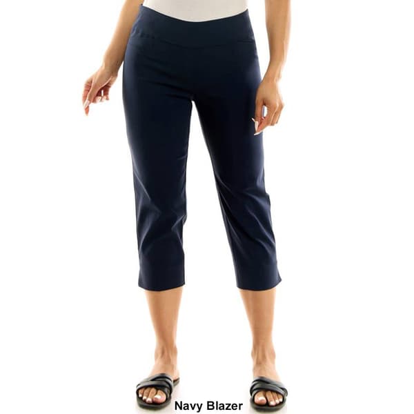 Womens Zac & Rachel Solid Pull on Crop Pants