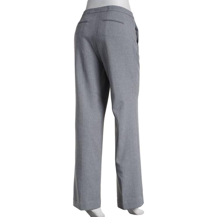 Womens Kasper Stretch Crepe Tab w/Fly Front Wide Leg Pants