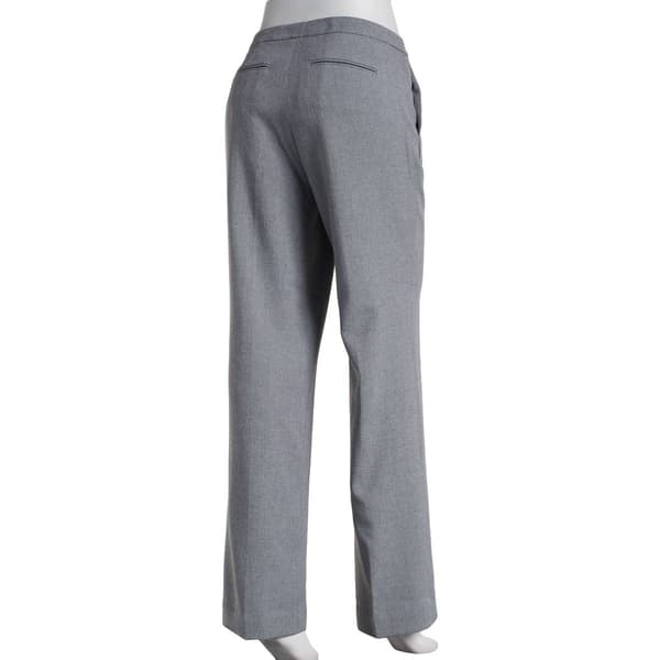 Womens Kasper Stretch Crepe Tab w/Fly Front Wide Leg Pants