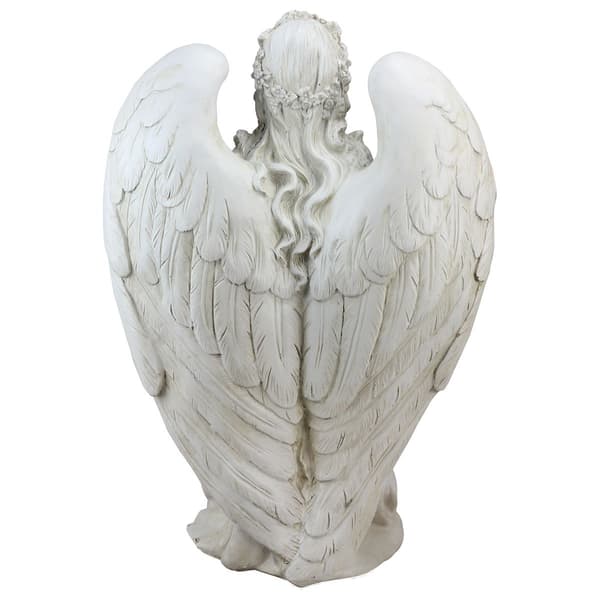 Northlight Seasonal 19.75in. Kneeling Angel Statue Bird Feeder