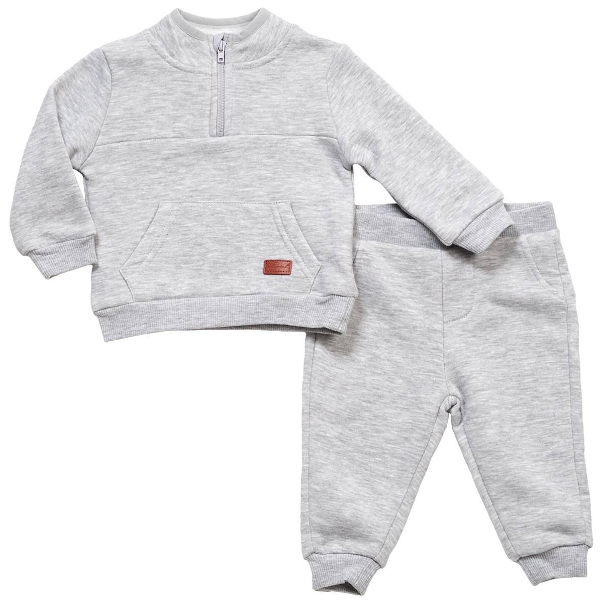 Baby Boy (NB-9M) 7 For All Mankind(R) 2pc. 1/4 Zip Joggers Set