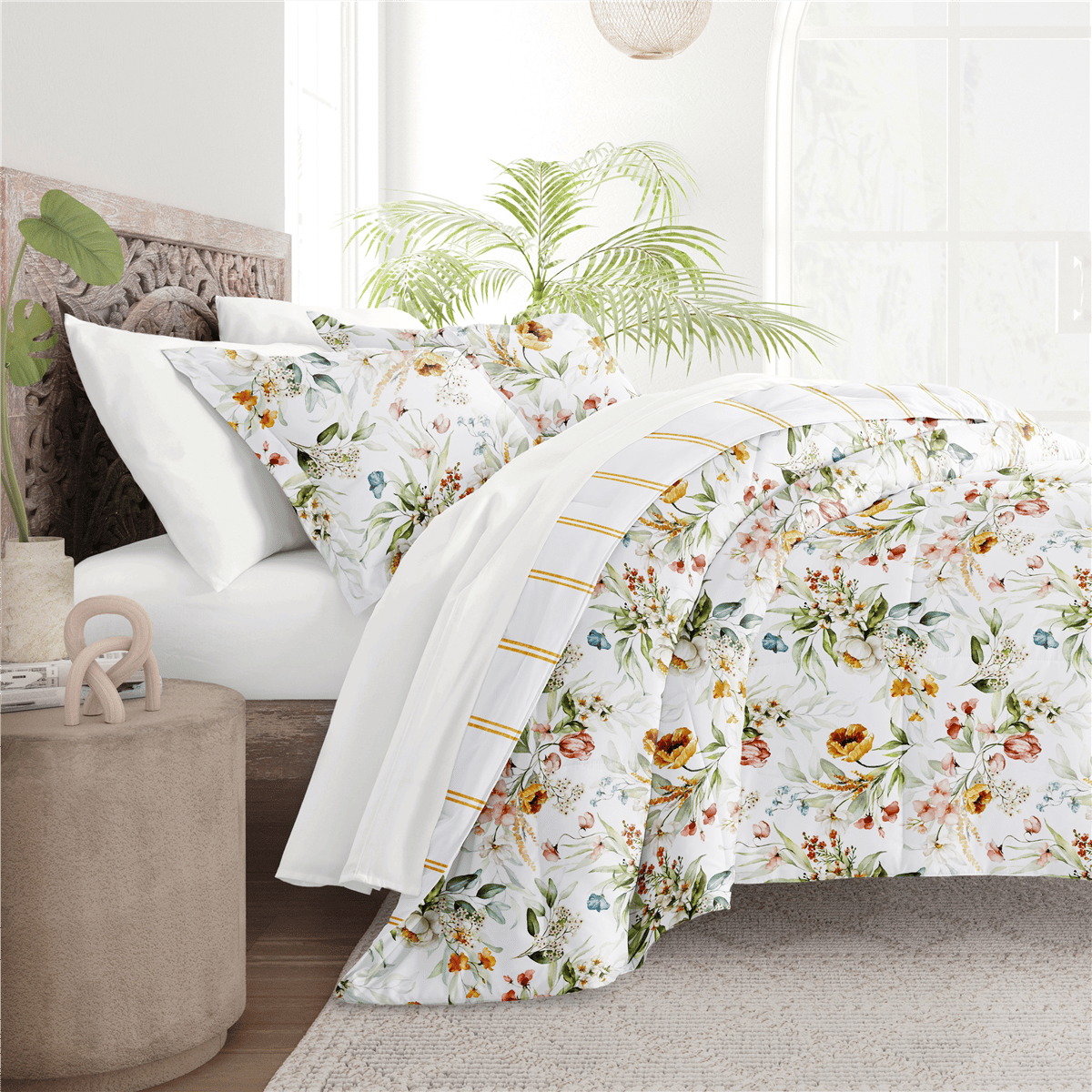 Open Video Modal for Soft Essentials Ultra Soft Chintz Floral Reversible Comforter Set