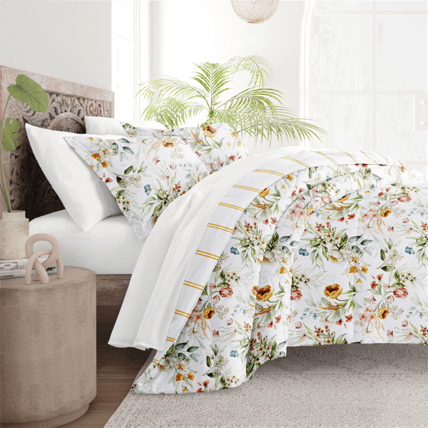 Soft Essentials Ultra Soft Chintz Floral Reversible Comforter Set - image 