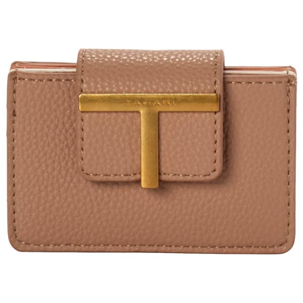 Womens Tahari Clinton Solid Pebble Accordion Card Case Wallet - image 