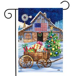 Briarwood Lane Holiday Barn Garden Flag