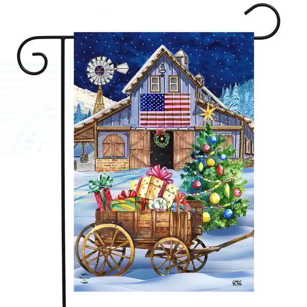 Briarwood Lane Holiday Barn Garden Flag - image 