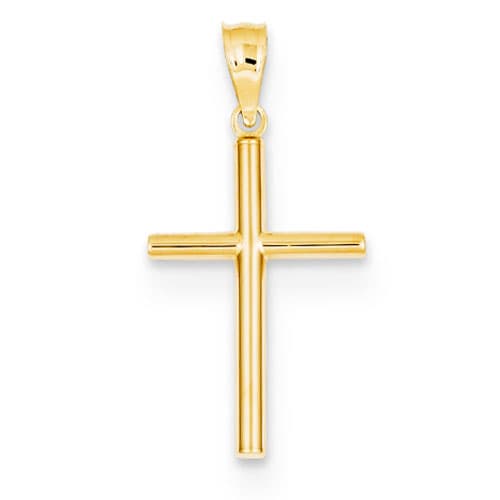 Unisex Gold Classics(tm)  14kt. Gold Polished Hollow Cross - image 