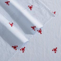Nautica Lobster Walk Washed Percale Cotton Sheet Set