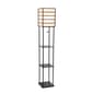 Lalia Home 1 Light Metal Etagere Floor Lamp w/Shelves & Shade - image 1