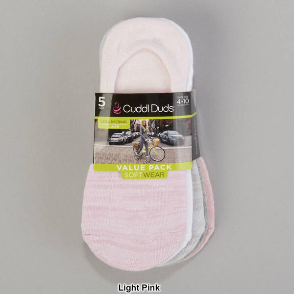 Womens Cuddl Duds&#174; 5pk. Ombre Space Dye Low Cut Liner Socks