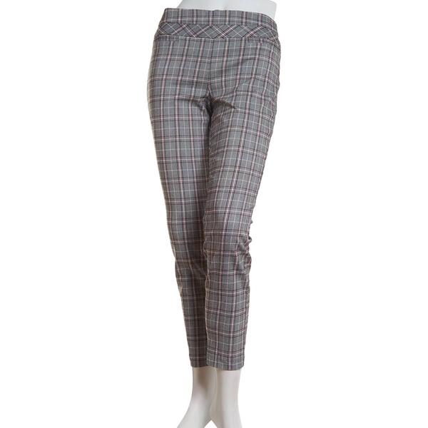 Juniors Leighton Wide Waist Check Millennium Skinny Dress Pants - image 