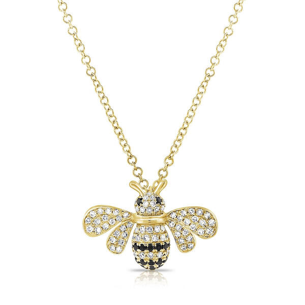 Diamond Classics&#40;tm&#41; 14kt. Diamond Bumble Bee Necklace - image 