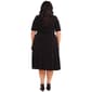 Plus Size MSK Solid Elbow Sleeve Surplus Midi Dress - image 2