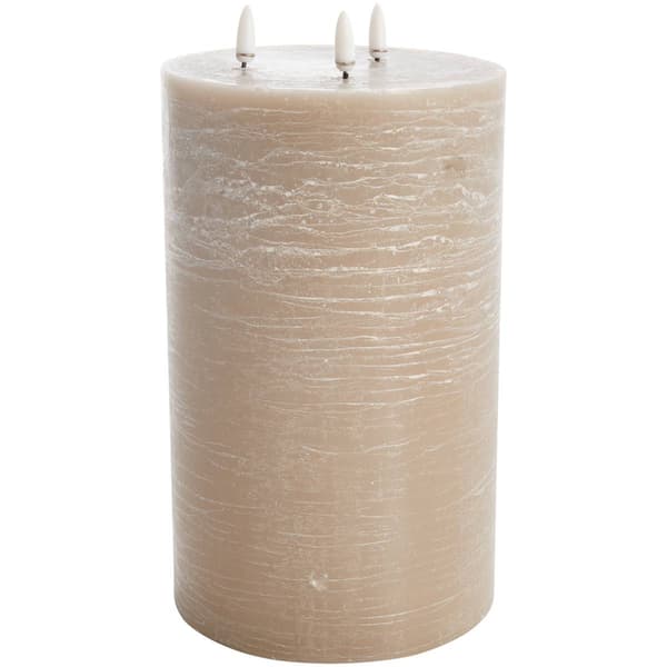 One Touch 3 Wick 10in LED Pillar Candle - image 