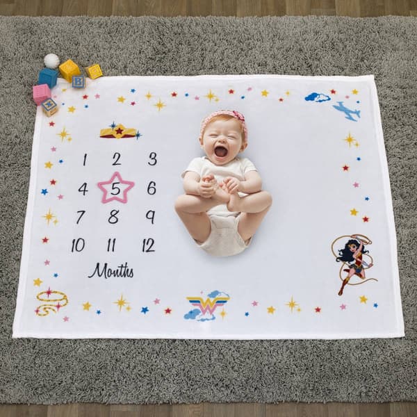 Warner Bros. Wonder Woman Milestone Baby Blanket