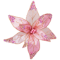 Northlight Glitter & Sequin Poinsettia Clip-on Christmas Ornament - image 3