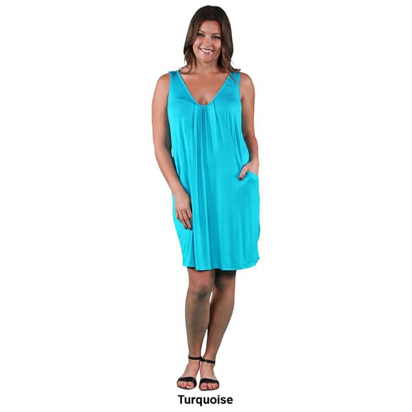Plus Size 24/7 Comfort Apparel Knee Length Shift Dress