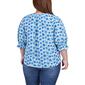 Plus Size NY Collection 3/4 Ruffle Sleeve Casual Button Down - image 2