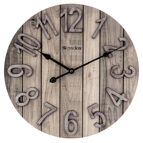 Westclox 15.5in. Farmhouse Wood Wall Clock Boscov's