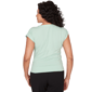 Womens Emaline Verde Grove I Cap Sleeve Keyhole Neck Blouse - image 2
