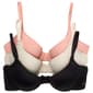 Womens Danskin 3Pk Nylon Underwire Push Up Bra DS6086-3PKJ - image 1