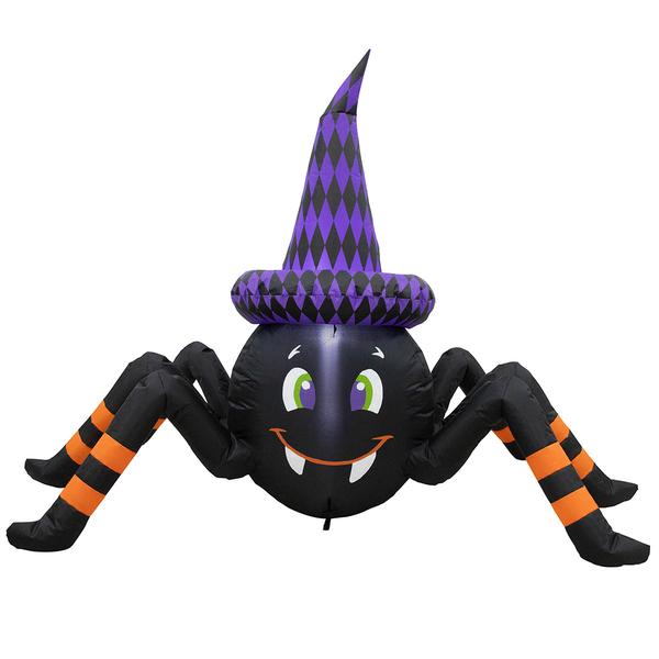 Inflatable 4ft. Spider with Witch Hat - image 
