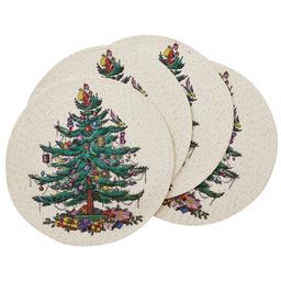 Spode® Christmas Tree Round Placemats - Set of 4