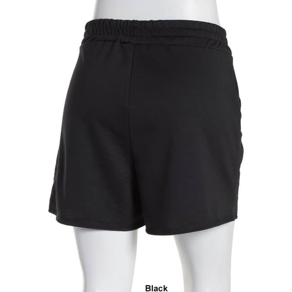 Womens Lexington Ave. Pull On Coverstitch Detail Shorts w/Pockets