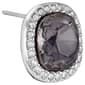 Athra Silver Plated & Smokey Grey Crystal Stud Earrings - image 2