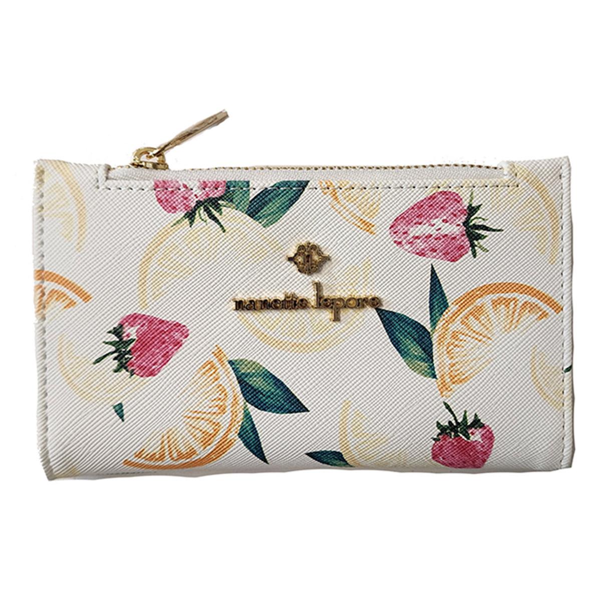 Womens Nanette Lepore Amie Fruit Slim Bi-Fold Wallet