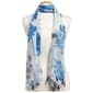 Womens Renshun Blue Floral Oblong Scarf - image 1