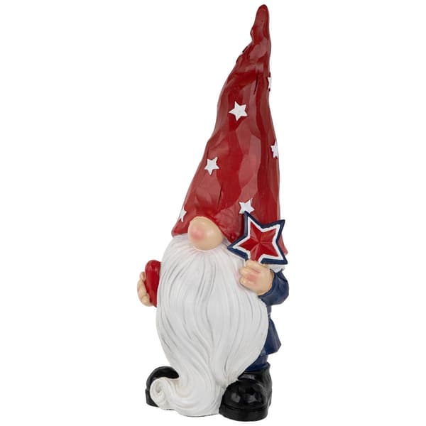 Northlight Seasonal Gnome Holding Star Patriotic Garden Statue