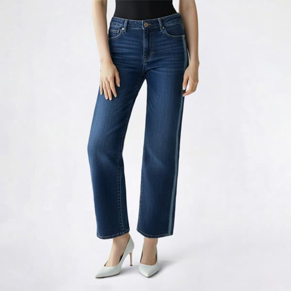 Juniors Madden Girl Ultra 90''s Straight Leg Jeans with Stripes - image 