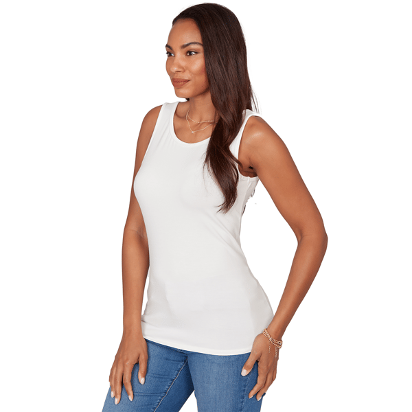 Petite Ruby Rd. Key Items Scoop and V Neck Solid Tank Top
