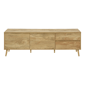 Monarch Specialties Mid Century Walnut 72in TV Stand with Storage - image 3