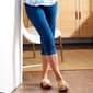 Petite Erika Joey Slit Hem Denim Capri Pants - image 1