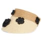 Womens Steve Madden Straw Visor w/Rosettes - image 1