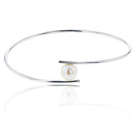 Gemstone Classics&#40;tm&#41; Flexible Pearl Bangle Bracelet