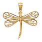 Gold Classics&#8482; 14kt. & White Rhodium Dragonfly Pendant - image 3