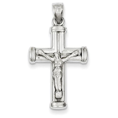 Unisex Gold Classics(tm) 14kt. White Gold Cross - image 